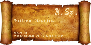 Meitner Szorina névjegykártya